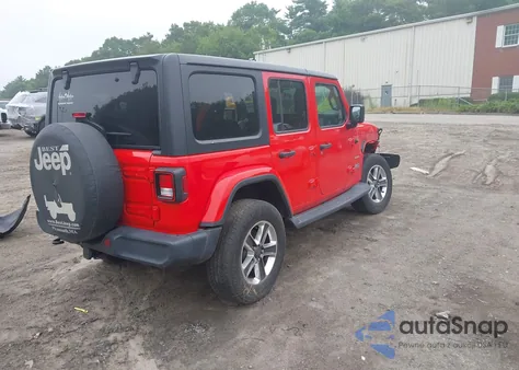 2018 Jeep Wrangler Unlimited Sahara 4X4 z USA, uszkodzony, nr VIN 1C4HJXEG6JW204105